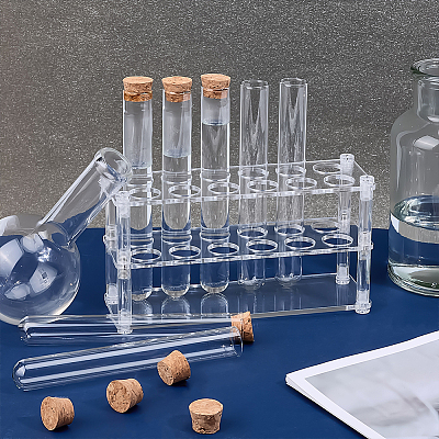 Acrylic Multi-Use Colorimetrical Cylinder Tube Display Racks DIY-OC0013-10B-1