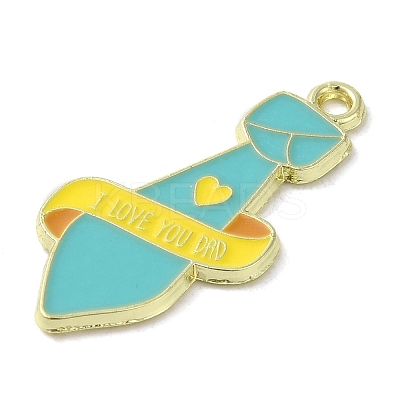 Father's Day Alloy Enamel Pendants ENAM-U0001-01C-1