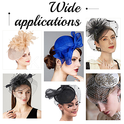 6Pcs 6 Colors EVA Cloth Teardrop Fascinator Hat Base for Millinery AJEW-FG0003-20-1