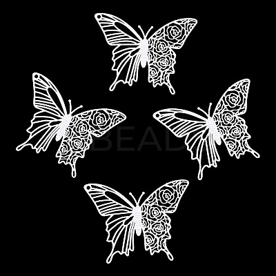 Spray Painted 430 Stainless Steel Filigree Pendants STAS-TAC0018-25A-1