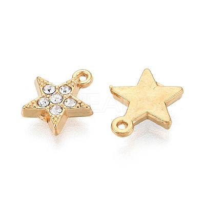 304 Stainless Steel Rhinestone Charms STAS-N110-43G-1