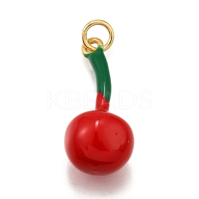 Brass Enamel Pendants KK-K401-47D-G-1