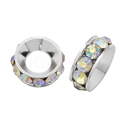 Brass Rhinestone Spacer Beads RB-A020-9mm-28S-1