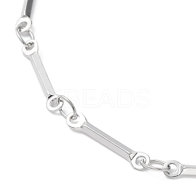 Non-Tarnish 304 Stainless Steel Bar Link Chain Bracelets BJEW-K226-10P-1