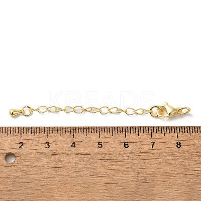 Rack Plating Brass Ends with Chain and Clasps KK-F873-01G-01-1
