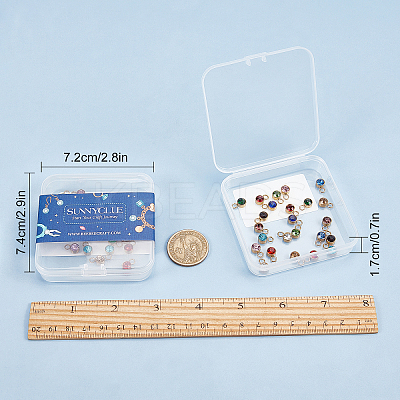 Glass Rhinestone Charms STAS-SC0001-63-1