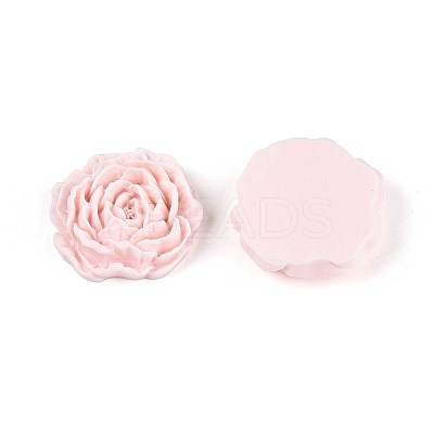 Flower Opaque Resin Cabochons CRES-T025-28C-01-1