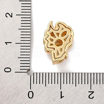 Rack Plating Brass Micro Pave Cubic Zirconia Beads KK-Z082-10G-1
