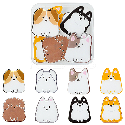 8Pcs 8 Styles Acrylic Brooches FIND-CJ0001-94-1