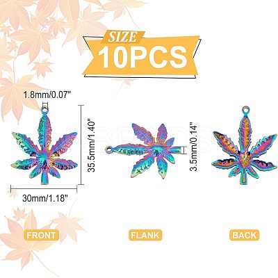Ion Plating(IP) 304 Stainless Steel Pendants STAS-UN0038-53-1