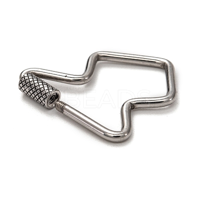Non-Tarnish 304 Stainless Steel Screw Carabiner Lock Charms STAS-P260-12P-1