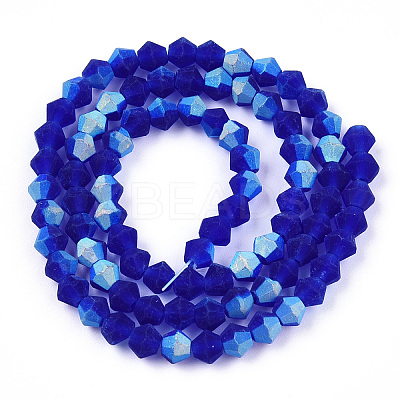 Imitate Austrian Crystal Bicone Frosted Glass Beads Strands LS-EGLA-A039-T6mm-MB06-1