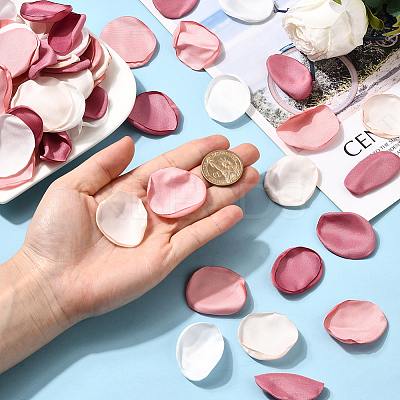 Polyester Artificial Rose Flower Petals AJEW-WH20067-107F-1