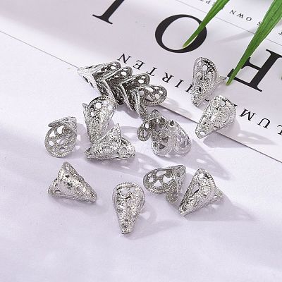 Tarnish Resistant Apetalous 316 Surgical Stainless Steel Cone Bead Caps LS-STAS-M257-02-1