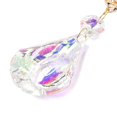 Alloy Rhinestones & Glass Charm Suncatchers HJEW-E013-01G-B-1