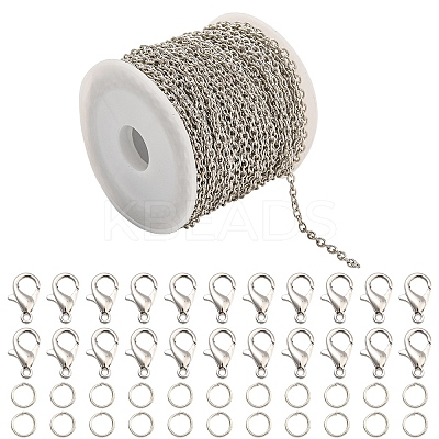 DIY Iron Cable Chains Necklaces/Bracelets Making Kits DIY-YW0010-23P-1