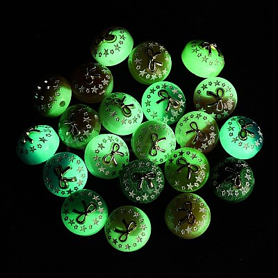 Spray Paint Luminous Resin & Alloy Beads RE-CBAC4C7-16-1