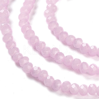 Baking Paint Imitation Jade Glass Bead Strands DGLA-A034-J2MM-A26-1