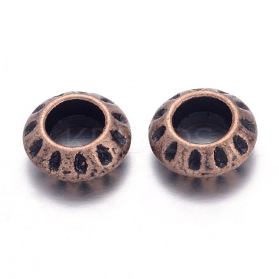 Tibetan Style Alloy European Beads TIBEB-EAA386Y-R-FF-1