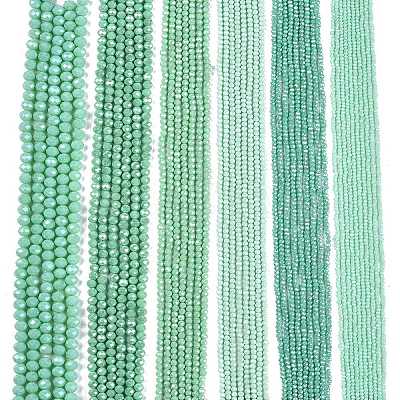 Electroplate Glass Beads Strands EGLA-A044-P6mm-A14-1