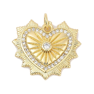 Brass Micro Pave Cubic Zirconia Pendants KK-U058-58A-G-1