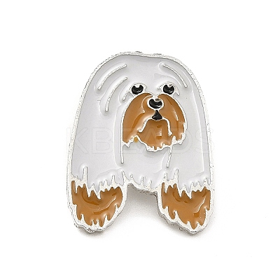 Dog Enamel Pin with Brass Butterfly Clutches LS-JEWB-A006-02J-1