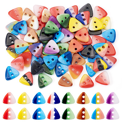 80Pcs 2-Hole Porcelain Buttons PORC-PJ0001-02A-1