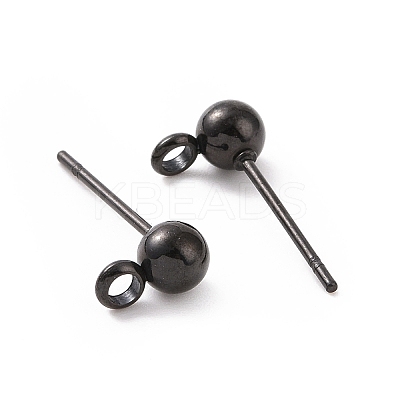 304 Stainless Steel Ball Post Stud Earring Findings LS-X-STAS-Z035-01EB-B-1
