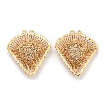Rack Plating Brass Hollow Pendants KK-P244-03KCG-1