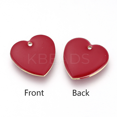 Brass Enamel Pendants KK-Q679-05G-1