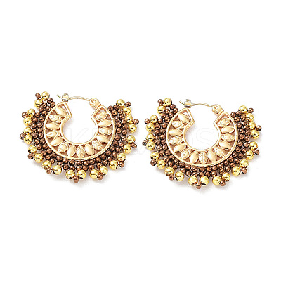 PVD Vacuum Plating 304 Stainless Steel Earrings STAS-D058-03G-02-1