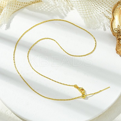 1mm Rack Plating Brass Boston Link Chain Adjustable Slider Necklaces for Women Men MAK-L044-37G-1