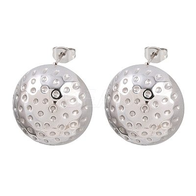 304 Stainless Steel Stud Earrings EJEW-G457-04B-P-1