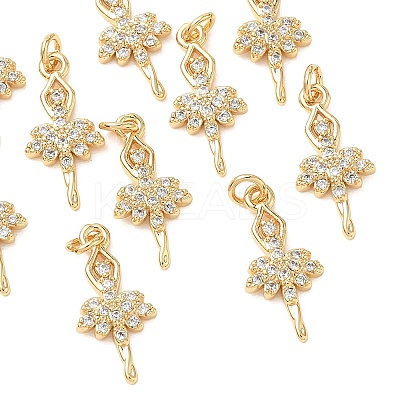 SHEGRACE Brass Micro Pave Cubic Zirconia Pendants XGRQ3D848-486G-1