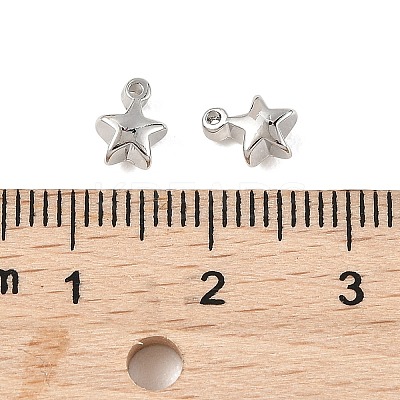 SHEGRACE Brass Star Charms XGR0109P-97P-1