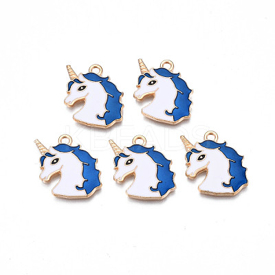 Alloy Enamel Pendants ENAM-S130-20B-1