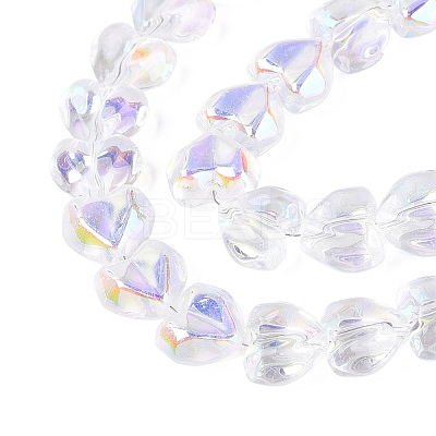 Electroplate Transparent Glass Beads Strands EGLA-N056-01A-13-1