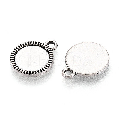 Tibetan Style Alloy Pendant Cabochon Settings PALLOY-N178-01AS-1