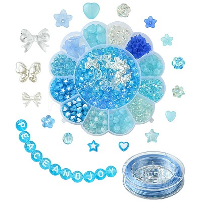 DIY Acrylic & ABS Plastic Imitation Pearl Beads Bracelets Jewelry Making Kits DIY-FS0006-24B-1