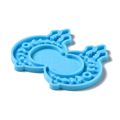 DIY Melting Crescent Moon with Moon Phase Pendant Silicone Molds DIY-I099-02-1