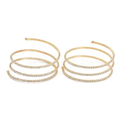 Iron Alloy Rhinestone Multilayer Bangles BJEW-B052-03LG-1