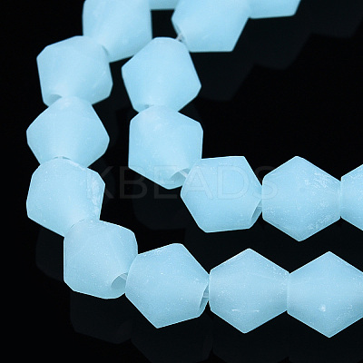 Imitation Jade Frosted Glass Bead Strands EGLA-A039-J6mm-MD03-1