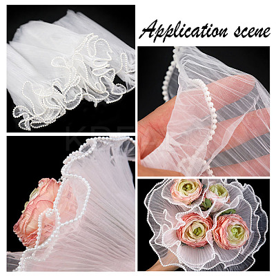 4 Bags Polyester Flower Bouquet Wrapping Mesh Paper ORIB-BC0001-12B-1