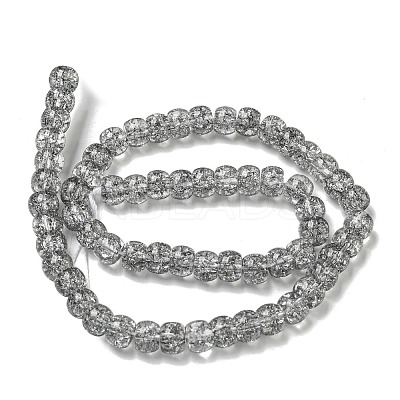 Transparent Spray Painting Crackle Glass Beads Strands GLAA-NH0001-05I-1