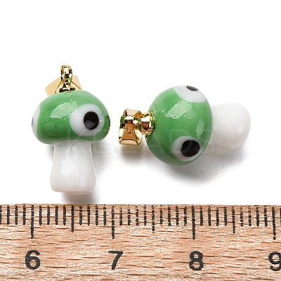 Handmade Lampwork Pendants LAMP-S069-06G-08-1