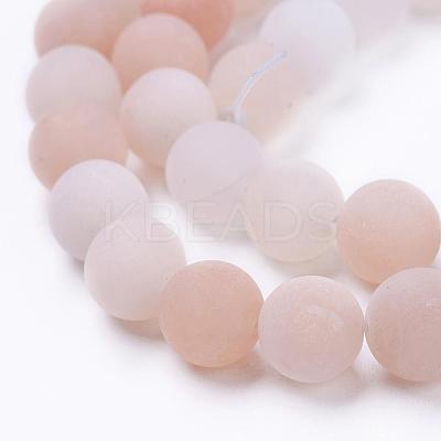 Natural Pink Aventurine Beads Strands G-F520-56-8mm-1