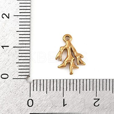 Marine Animal 304 Stainless Steel Coral Shape Charms LS-STAS-K287-07B-G-1