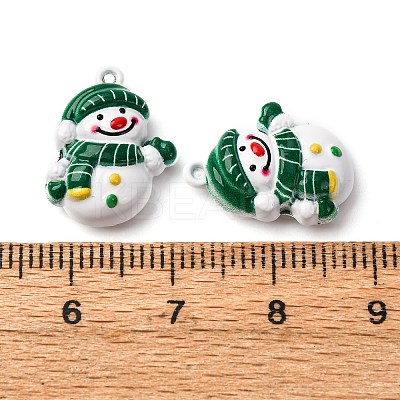Christmas Themes Baking Paint Alloy Pendants FIND-G097-02C-1