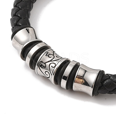 Braided Microfiber Leather Cord Bracelets BJEW-B096-13P-1