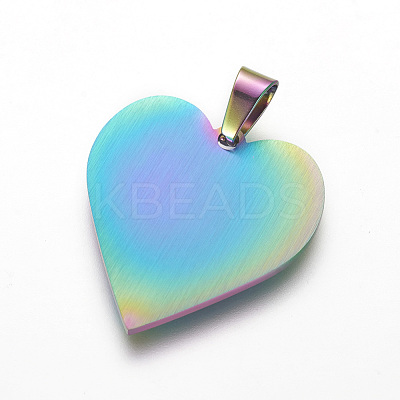 Ion Plating(IP) 304 Stainless Steel Stamping Blank Tag Pendants STAS-F213-02M-1